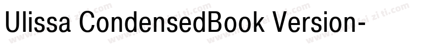 Ulissa CondensedBook Version字体转换